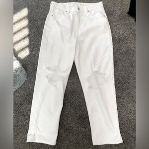 American Eagle Mom Straight Jean White Size 10